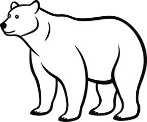 a standing bear silhouette silhouette