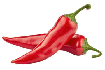 red hot chili peppers isolated on white background