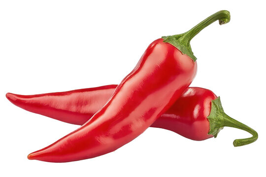red hot chili peppers isolated on white background