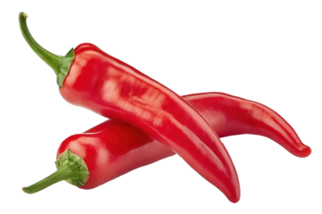 red hot chili peppers isolated on white background