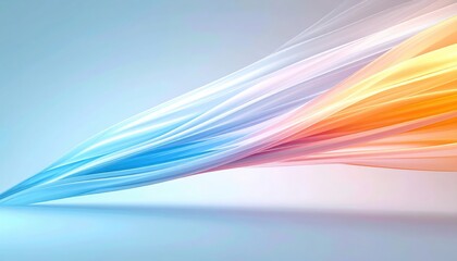 Dynamic flow of colorful waves digital art composition abstract studio environment perspective concept