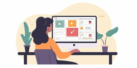 Fototapeta premium Digital marketer adjusting ad settings for better conversion rates on an online dashboard