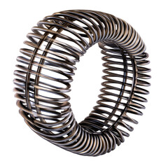 Abstract metallic ring.  Interlocking spirals, intricate design