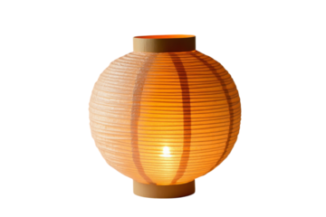 Elegant Paper Lantern: A Warm Glow . Transparent background PNG