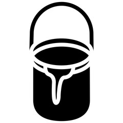 paint bucket glyph icon