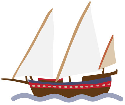 vector illustration of xebec
