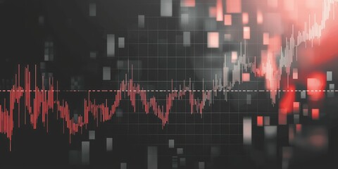Fototapeta premium Financial market chart showing growth in trading, isolated on transparent background