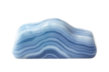 Stunning Blue Agate Stone - Natural Beauty . Transparent background PNG