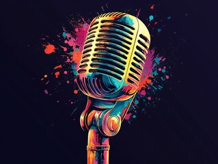 Retro Mic Pop Art