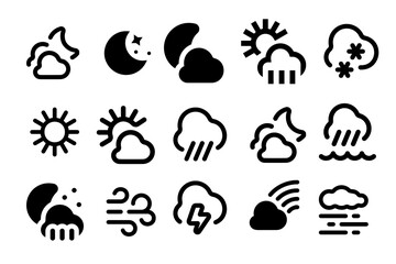 set of weather icons, weather icons 