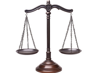 a balance scale with a white background