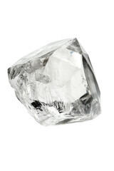 Isolated Clear Rough Crystal with Dark Spots