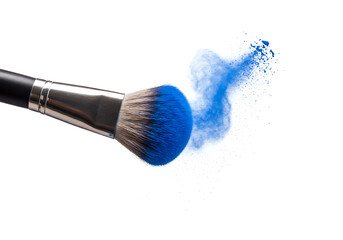 Blue Eyeshadow Explosion: Makeup Brush Magic