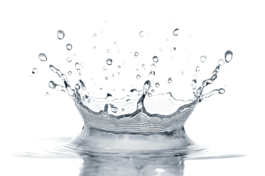 Water Splash Crown - A Stunning Abstract Image . Transparent background PNG