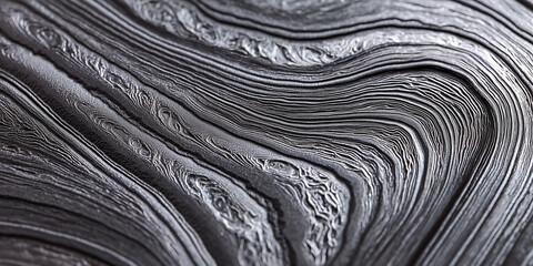 Damascus steel texture with watery pattern closeup © agrus_aiart