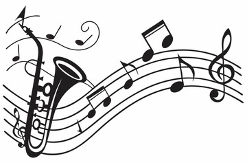 music icon set sihouette black vector