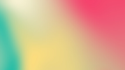 Blurred pastel gradient of teal, yellow, and pink hues. Suitable for backgrounds, abstract design projects, or trendy social media graphics.