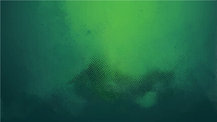 Abstract green grunge background with halftone effect.