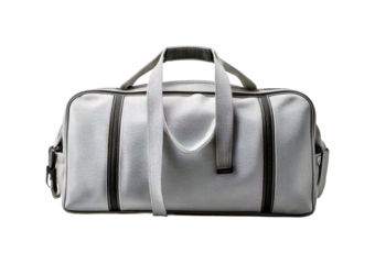 White sport travel bag isolated on transparent or white background