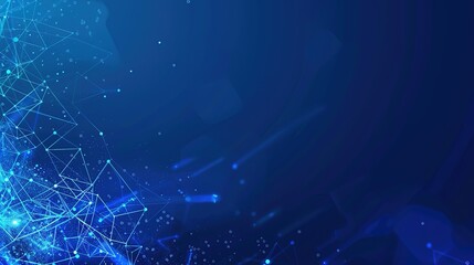 Fototapeta premium Blue business background 3D cube technology