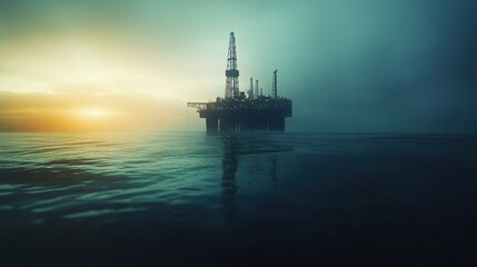 Obraz premium Off Shore Drilling. Business Concept for Offshore Gas Production Platform