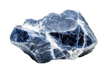 Obraz premium Stunning Blue Gemstone: A captivating raw specimen . Transparent background PNG