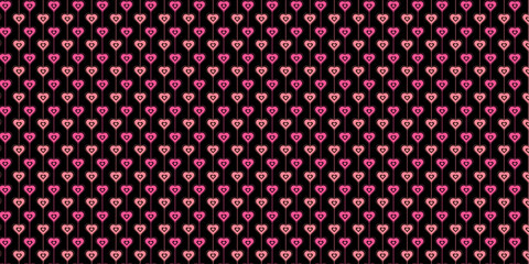 Seamless Heart Grid Pattern Background – Romantic Love Design for Valentine’s Day, Wedding, Anniversary, Cards, Fabric, Wallpaper, Greeting, Cover with red color with line and double heart shape