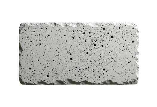 Gray Concrete Block, with Transparent Background, Architecture.
