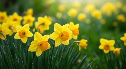 Fototapeta premium Sunlit Daffodil Dreams