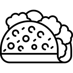 Taco Icon Vector Element