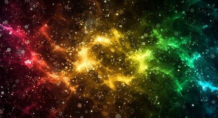 Naklejka premium Cosmic Aurora's Embrace