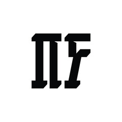 NF monogram logo design letter text name symbol monochrome logotype alphabet character simple logo