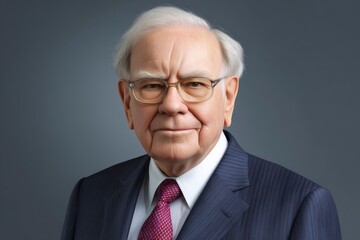 Warren Buffett: A Serene Portrait in Classic Style