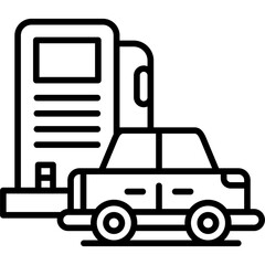 Obraz premium Gas Station Icon Vector Element