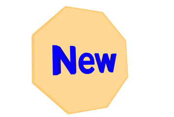 new badge text effect illustration, new sticker