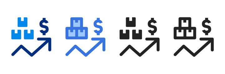 Sales Icon Set Multiple Style Vector Illustration