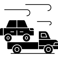 Trailer Icon Vector Element