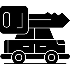 Car Key Icon Vector Element