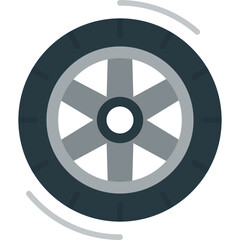 Obraz premium Tire Icon Vector Element