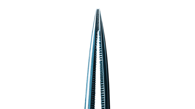 A high-resolution image of a single tweezers, centered in the frame --ar 16:9