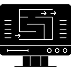 Maze Icon Vector Element