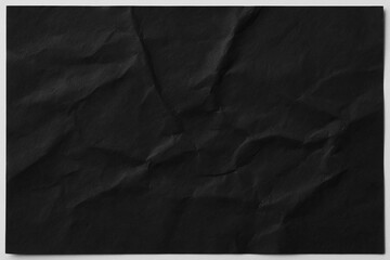 black paper texture background, crumpled pattern.