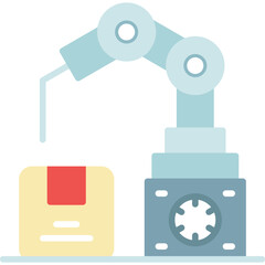 Industrial Robot Icon Vector Element