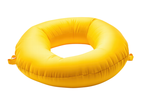 Isolated Yellow Inflatable Ring