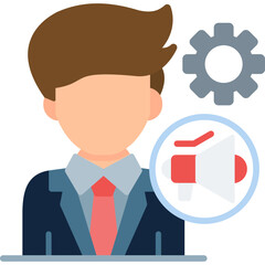 Market Manager Icon Vector Element