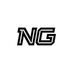 NG monogram logo design letter text name symbol monochrome logotype alphabet character simple logo