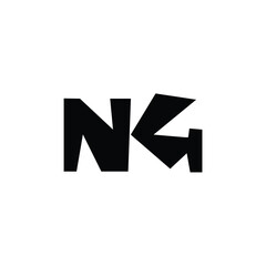 NG monogram logo design letter text name symbol monochrome logotype alphabet character simple logo