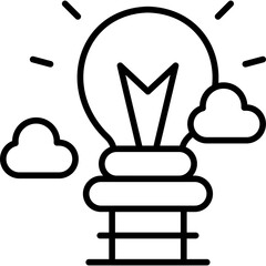 Light Bulb Icon Vector Element