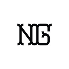 NG monogram logo design letter text name symbol monochrome logotype alphabet character simple logo