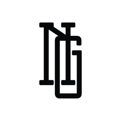 NG monogram logo design letter text name symbol monochrome logotype alphabet character simple logo